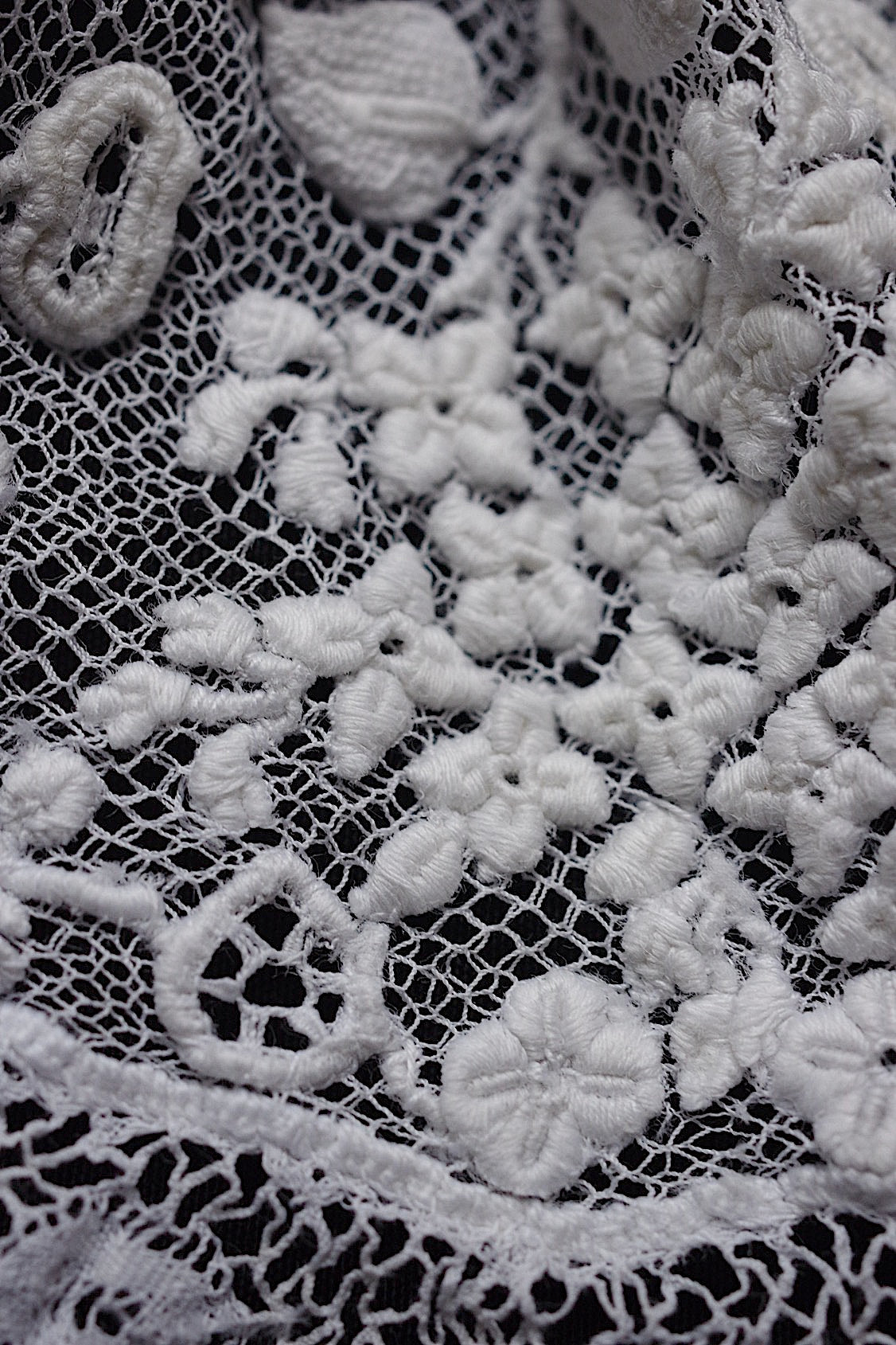 アンティークレース  dentelle antique  袖2組 .FR a l'epoque