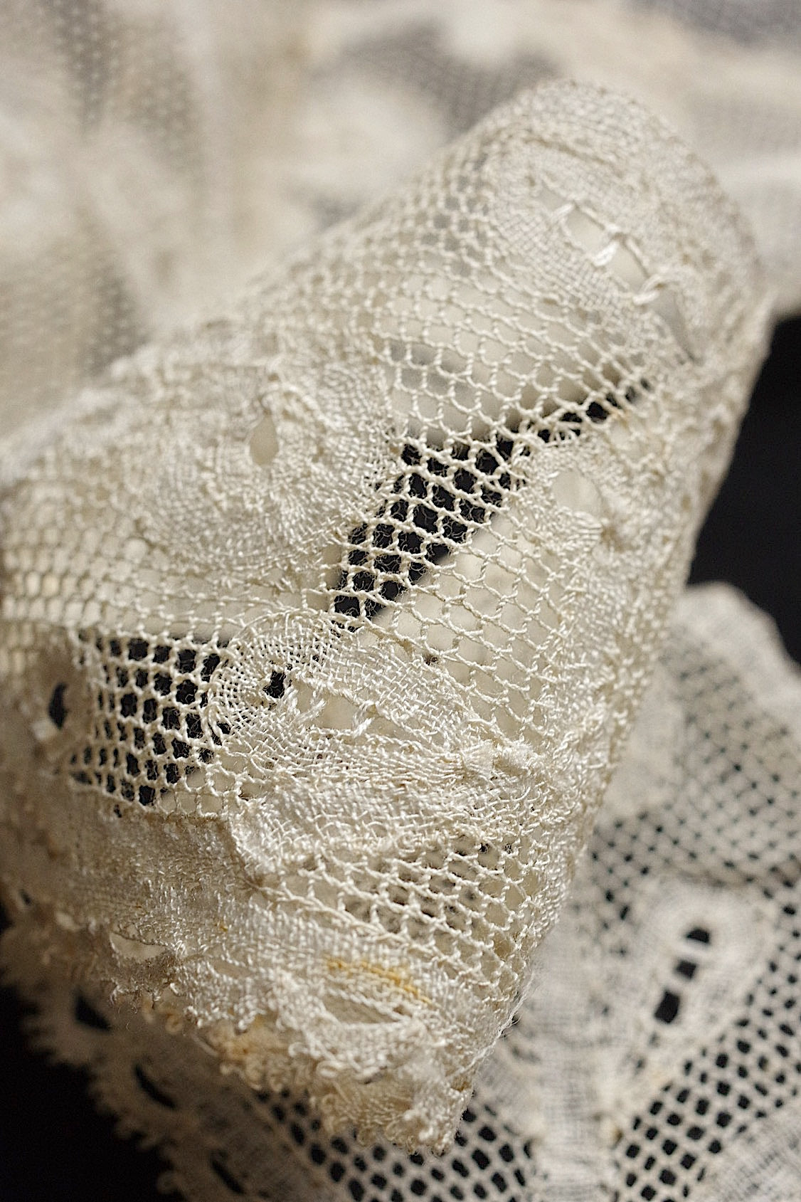 アンティークレース  dentelle antique  430cm .FR a l'epoque