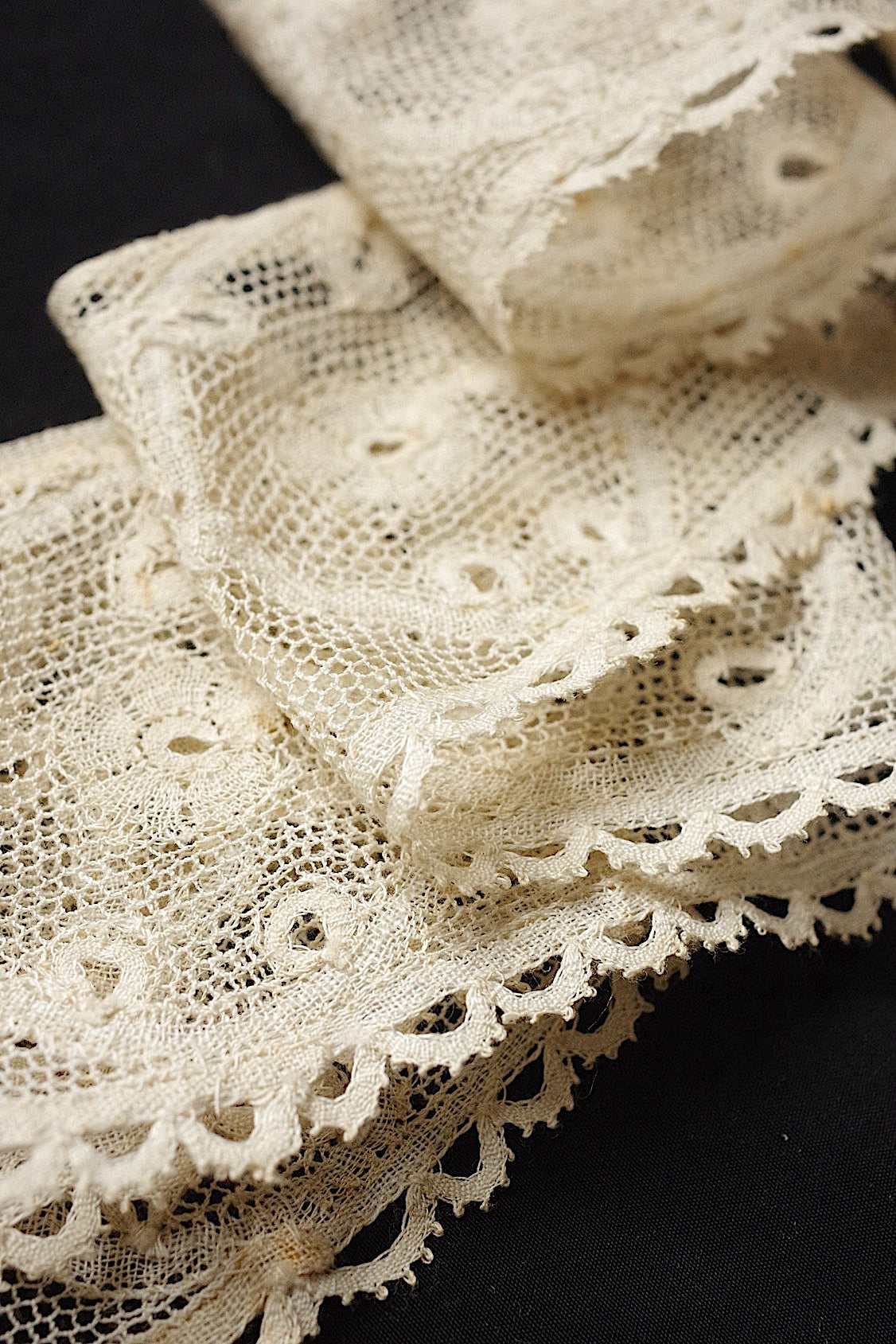 アンティークレース  dentelle antique  430cm .FR a l'epoque