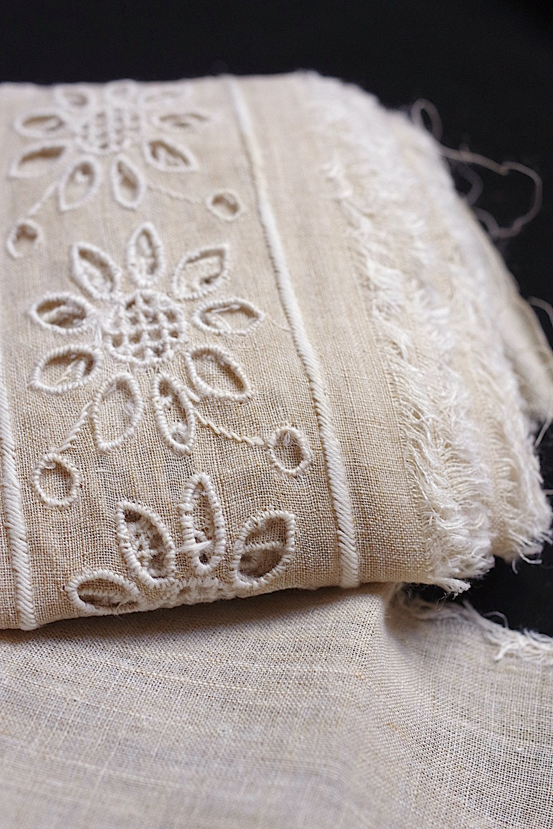 アンティークレース  dentelle antique  カットワーク刺繍 .FR a l'epoque