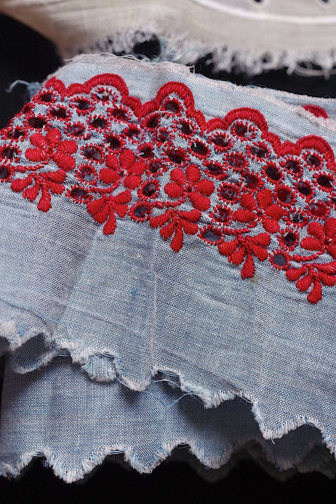 アンティークレース  dentelle antique  カットワーク刺繍 .FR a l'epoque