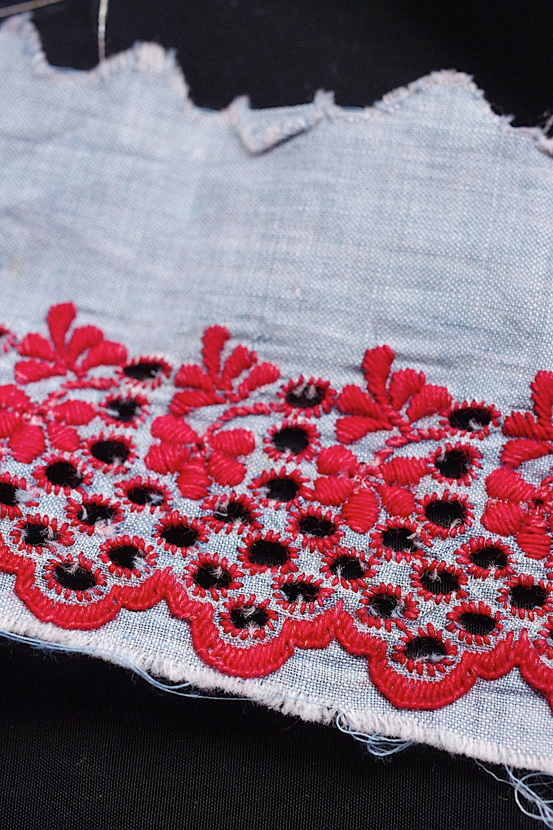 アンティークレース  dentelle antique  カットワーク刺繍 .FR a l'epoque