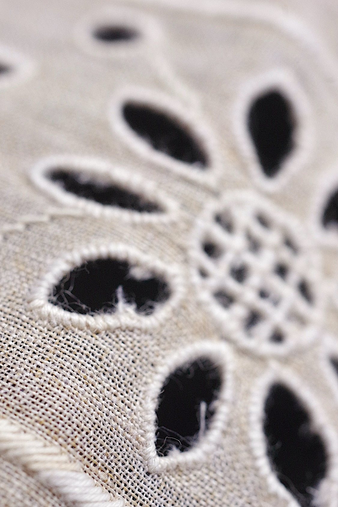 アンティークレース  dentelle antique  カットワーク刺繍 .FR a l'epoque