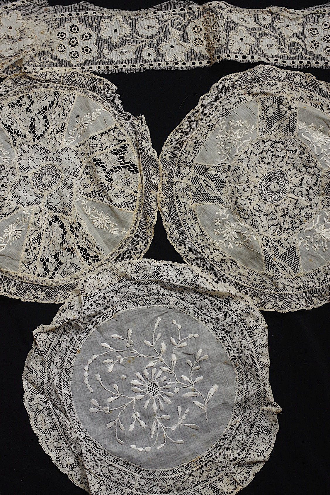 アンティークレース  dentelle antique  刺繍 .FR a l'epoque