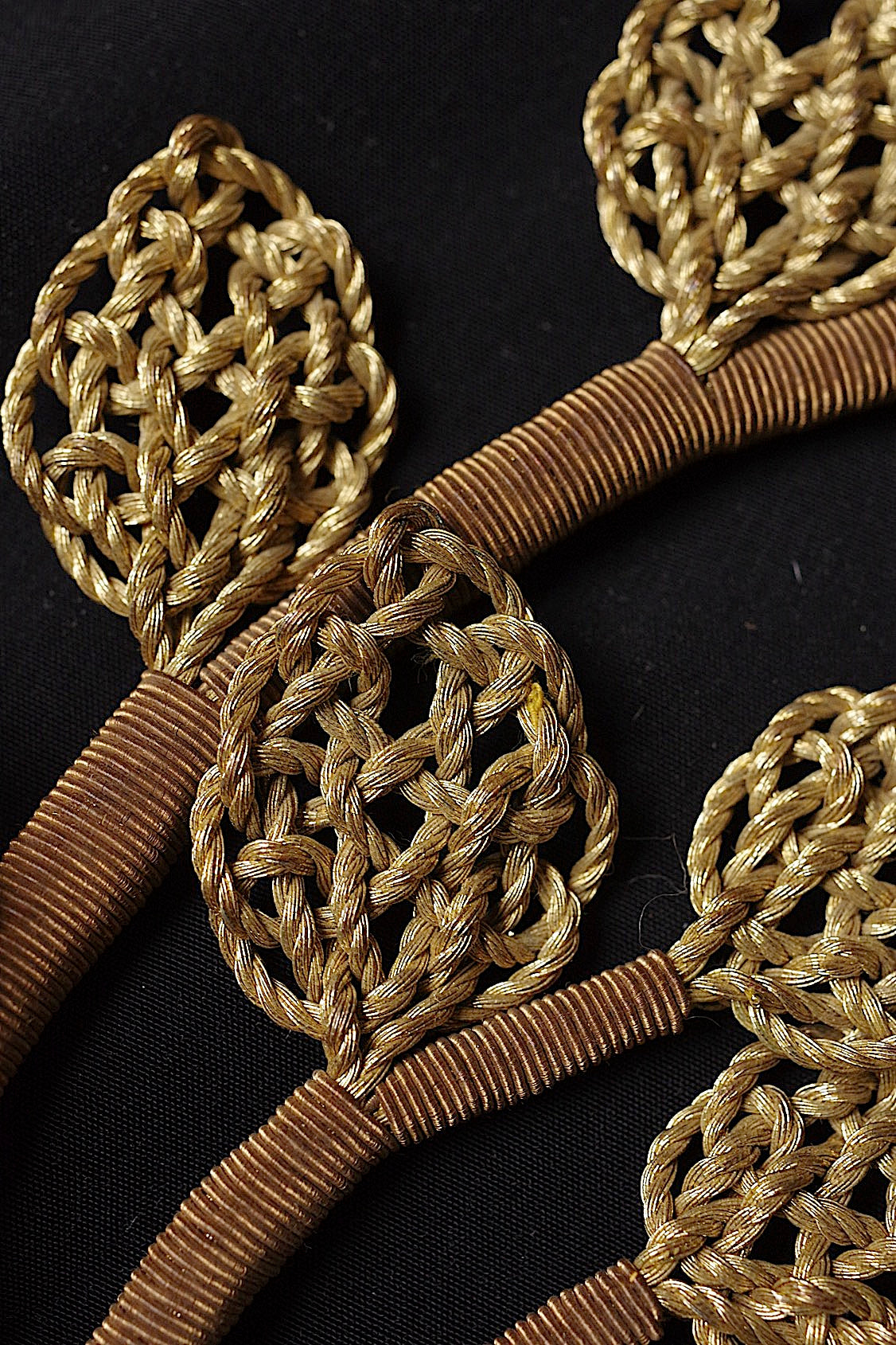 アンティークレース dentelle antique  メタル糸 モチーフ .FR a l'epoque