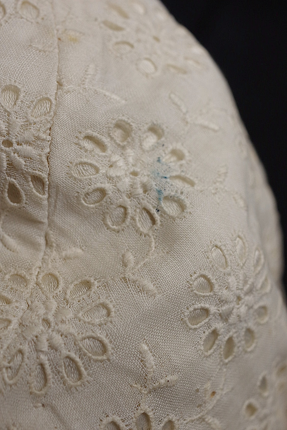 アンティークレース dentelle antique  お花付き帽子 .FR a l'epoque