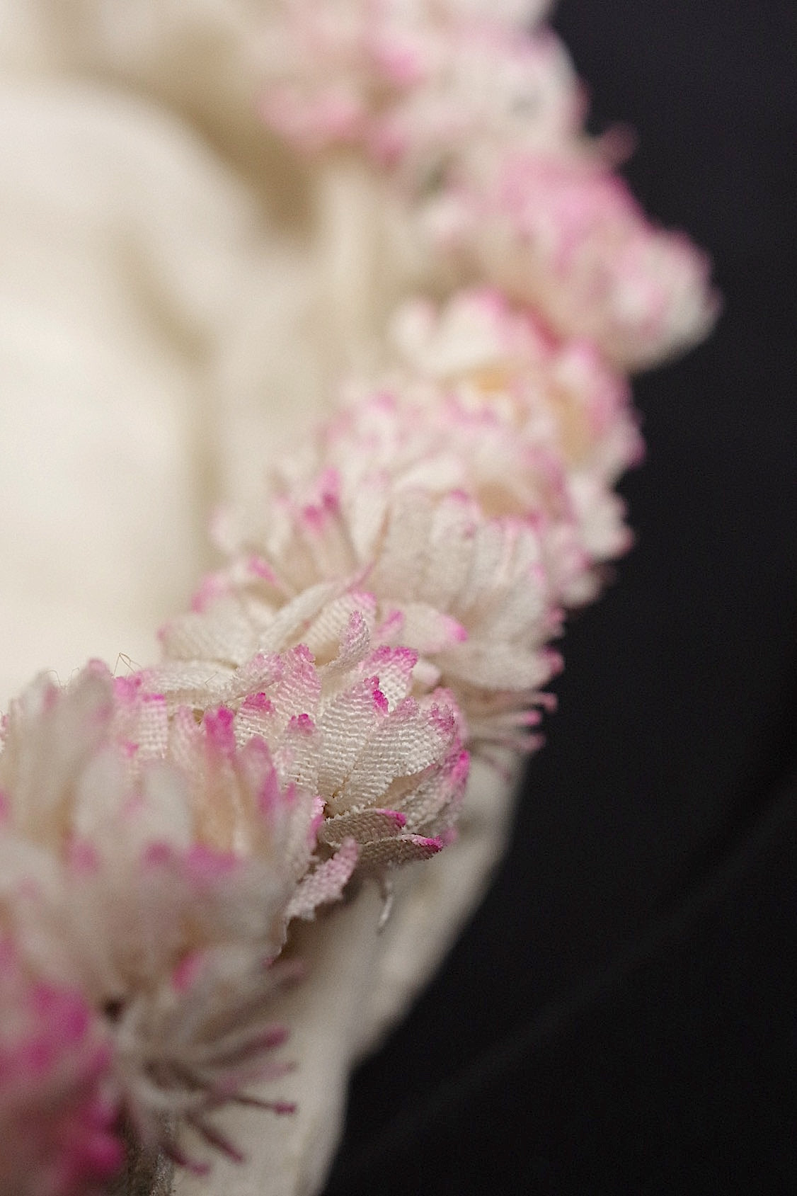 アンティークレース dentelle antique  お花付き帽子 .FR a l'epoque