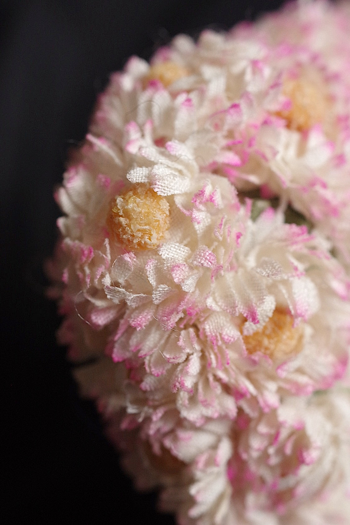 アンティークレース dentelle antique  お花付き帽子 .FR a l'epoque