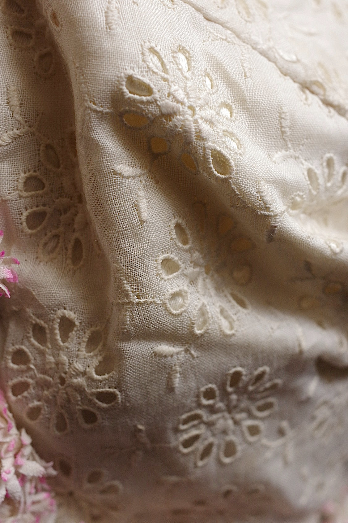 アンティークレース dentelle antique  お花付き帽子 .FR a l'epoque