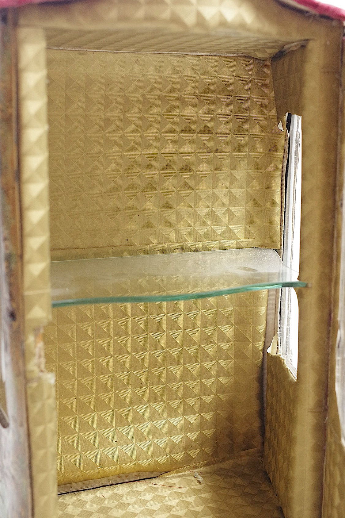 Chaise à porteur miniature  antique アンティーク小物入れ ミニチュア .FR a l'epoque