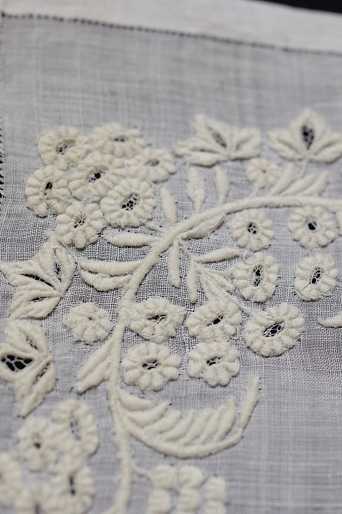 アンティークレース dentelle antique mouchoir 刺繍生地 lots 1 .FR a l'epoque