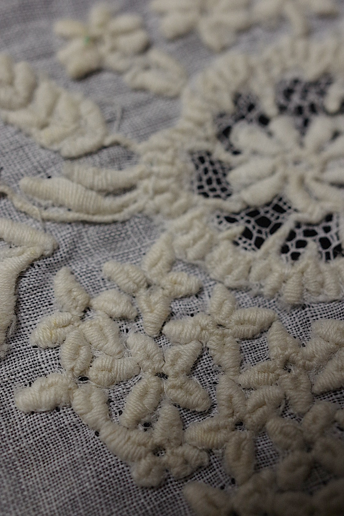 アンティークレース dentelle antique mouchoir 刺繍生地 lots 1 .FR a l'epoque