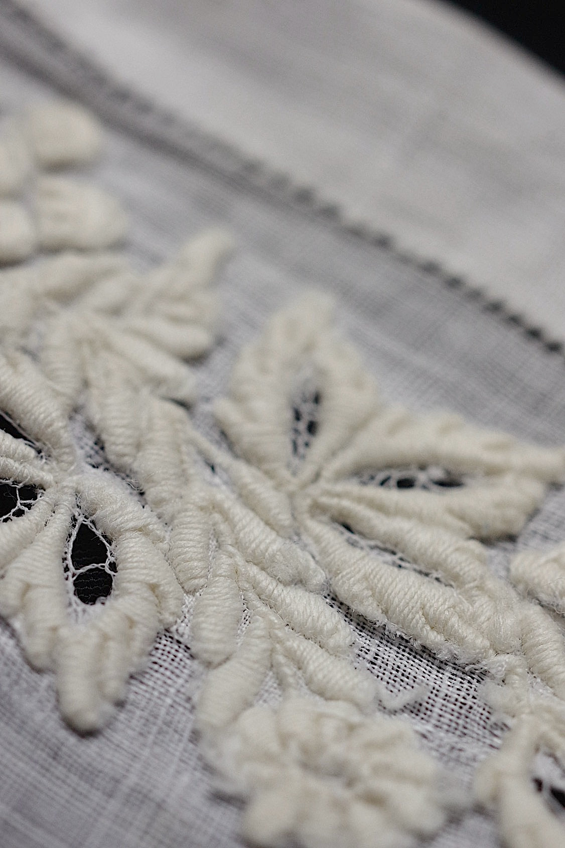 アンティークレース dentelle antique mouchoir 刺繍生地 lots 1 .FR a l'epoque