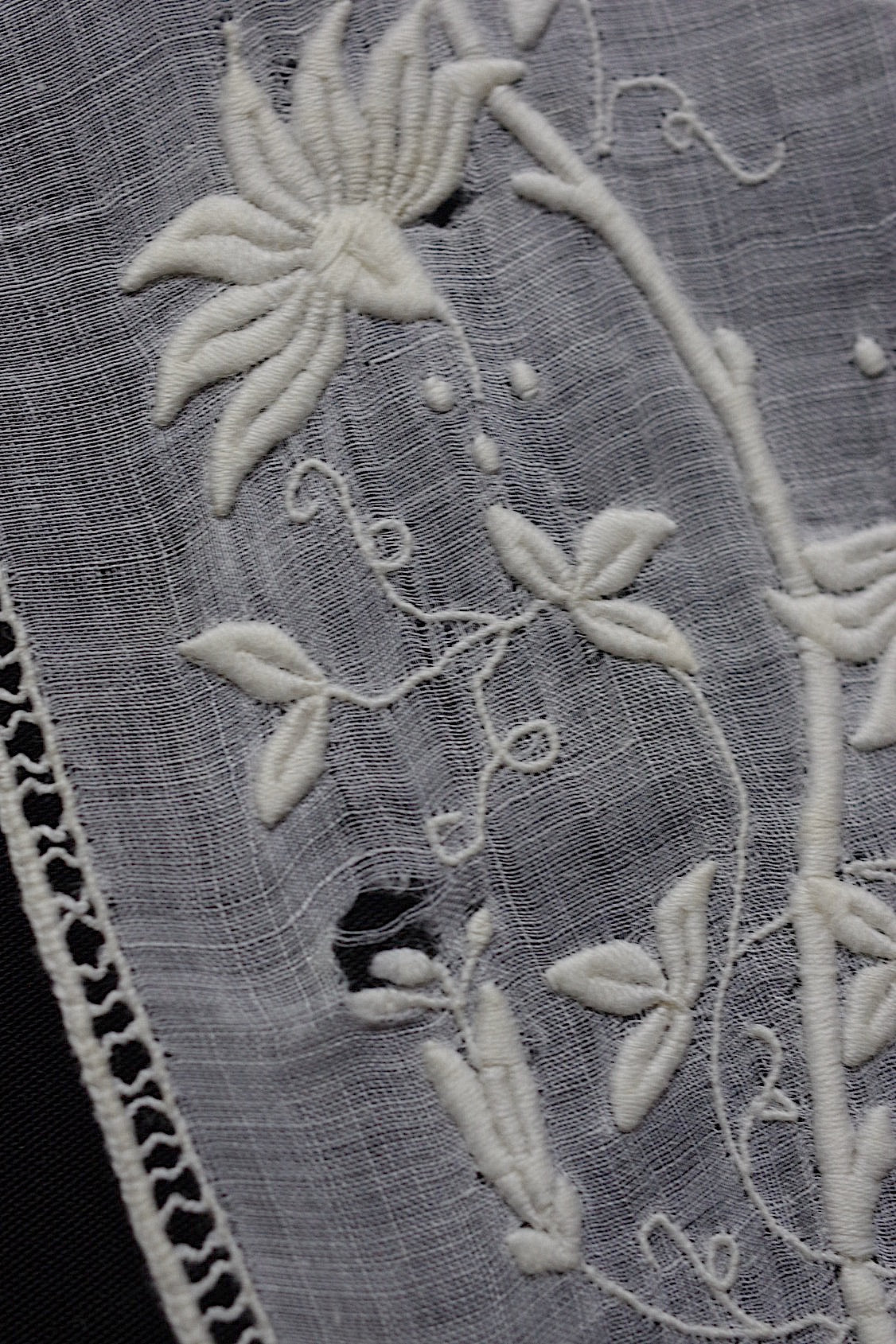 アンティークレース dentelle antique mouchoir 刺繍生地 lots 1 .FR a l'epoque