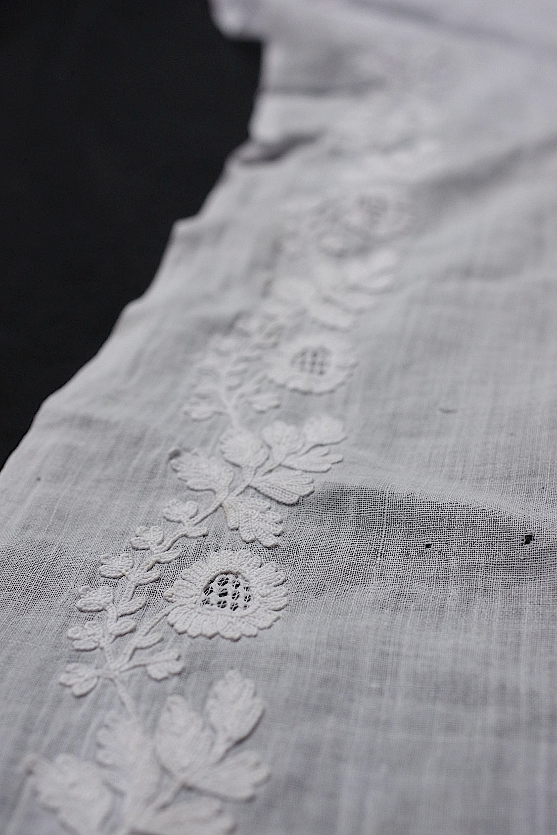 アンティークレース dentelle antique fichu 刺繍生地 lots 2 .FR a l'epoque