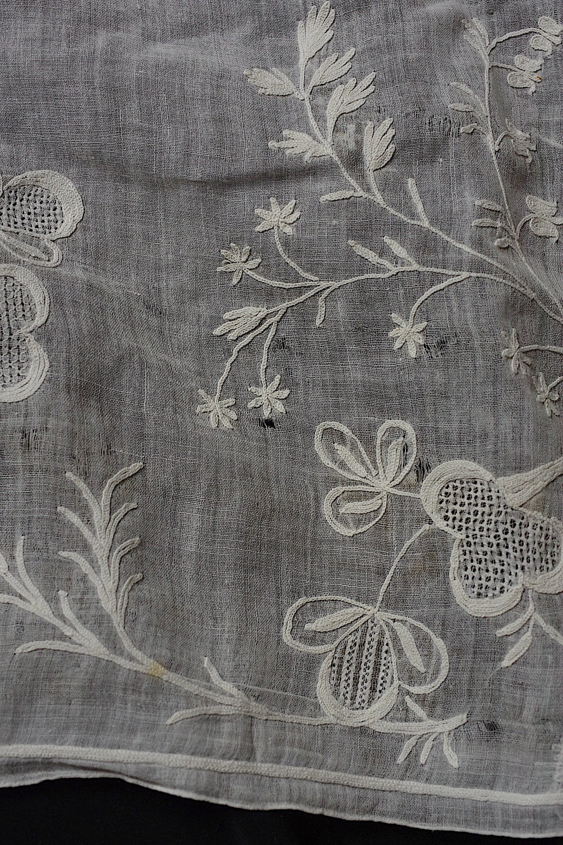 アンティークレース dentelle antique fichu 刺繍生地 lots 2 .FR a l'epoque