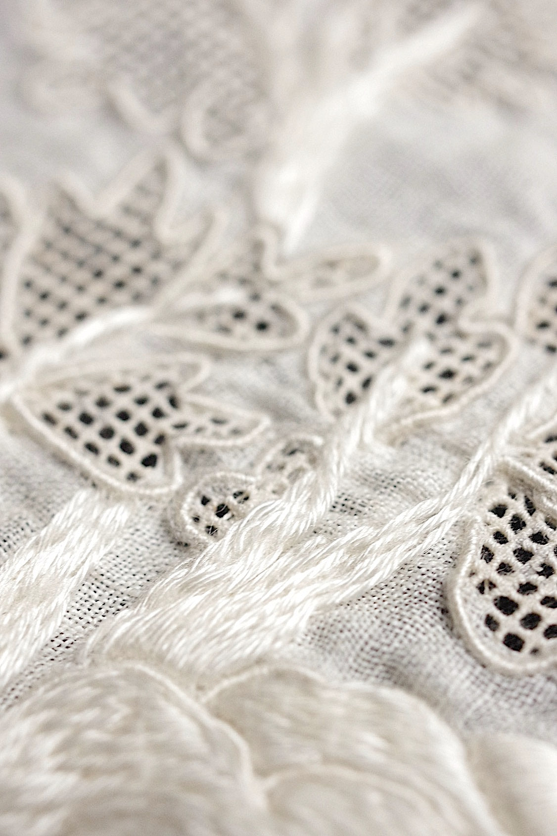 アンティークレース dentelle antique 刺繍ハギレ .FR a l'epoque