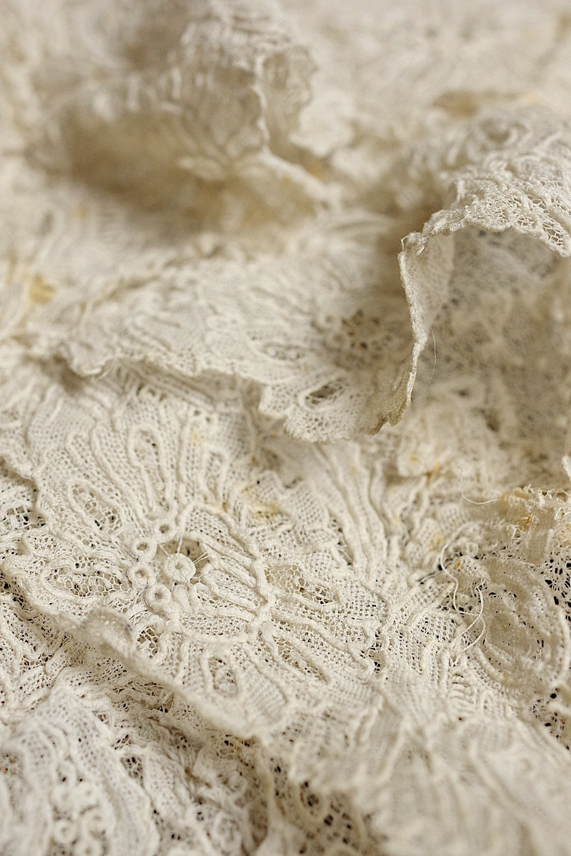 アンティークレース dentelle antique ブリュクセルレース ハギレ .FR a l'epoque