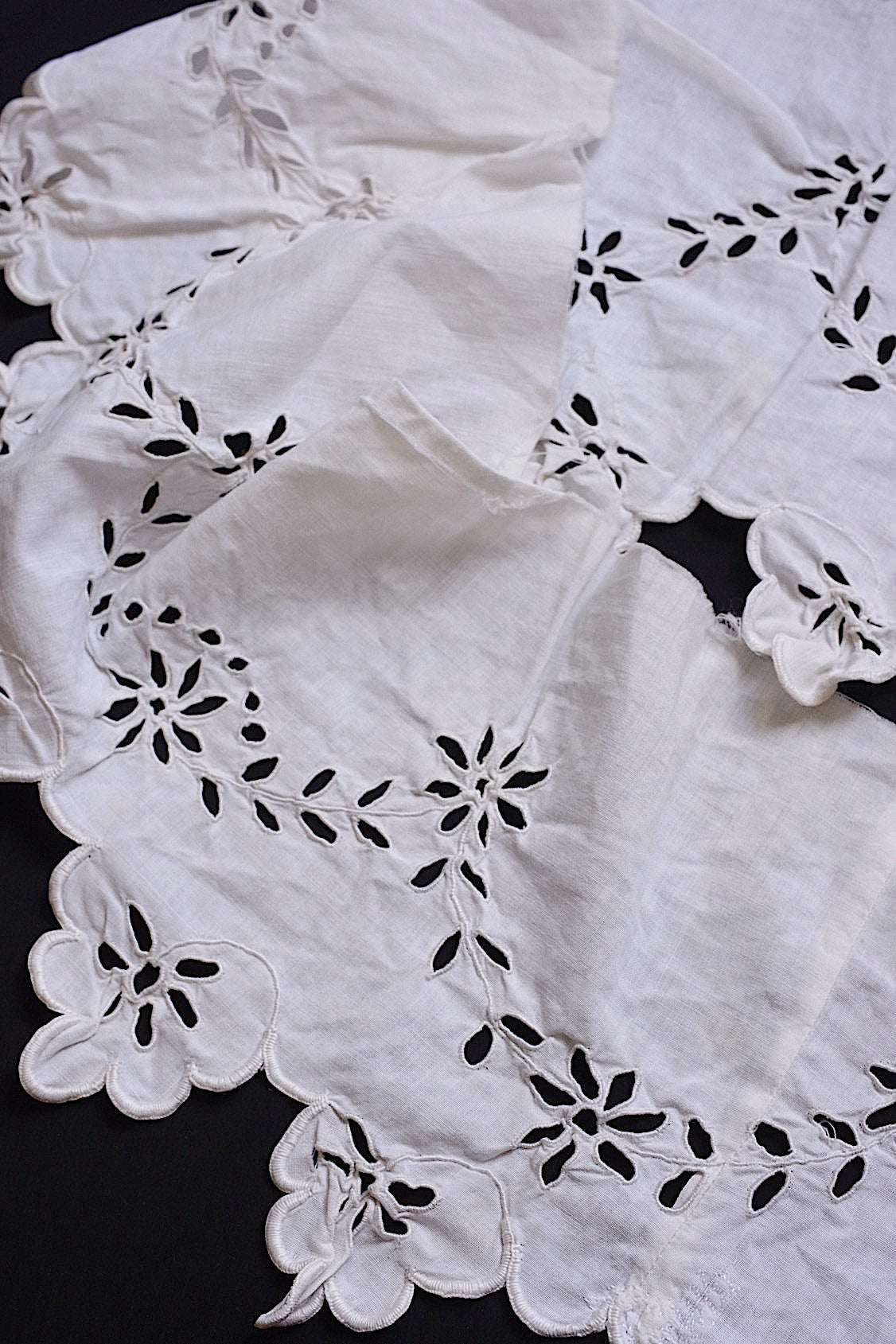 アンティークレース dentelle antique レースハギレ素材用 lots 3 .FR a l'epoque