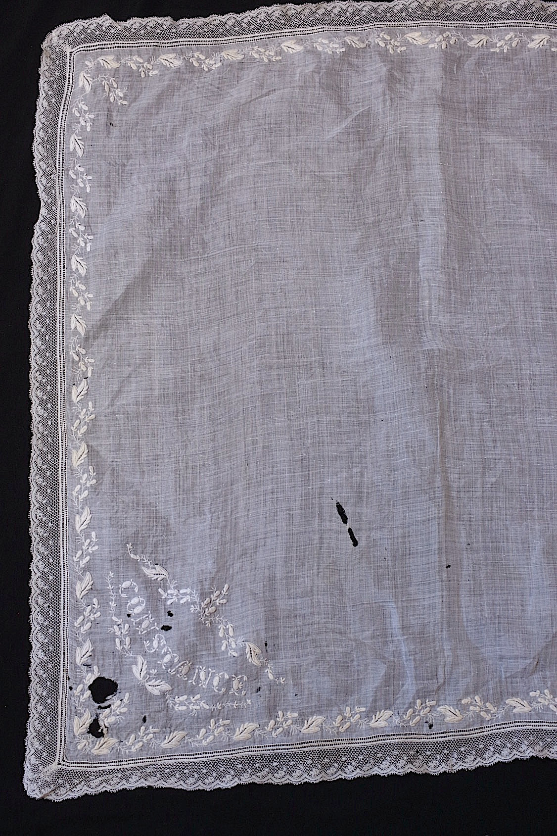 アンティークハンカチ mouchoir antique lots 1 .FR a l'epoque