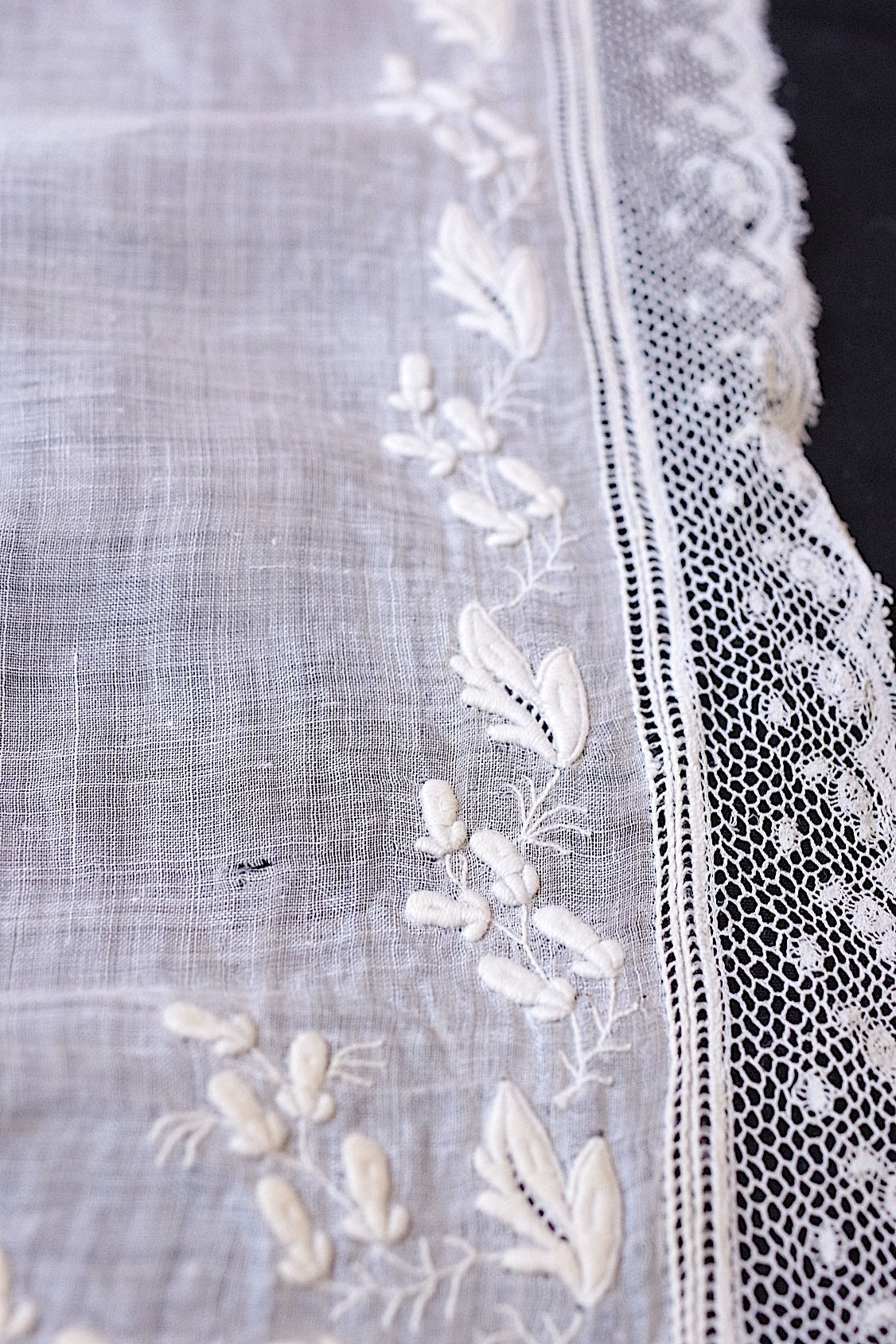 アンティークハンカチ mouchoir antique lots 1 .FR a l'epoque