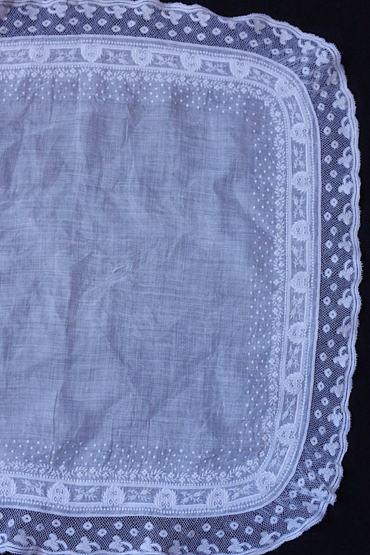 アンティークハンカチ mouchoir antique lots 2 .FR a l'epoque