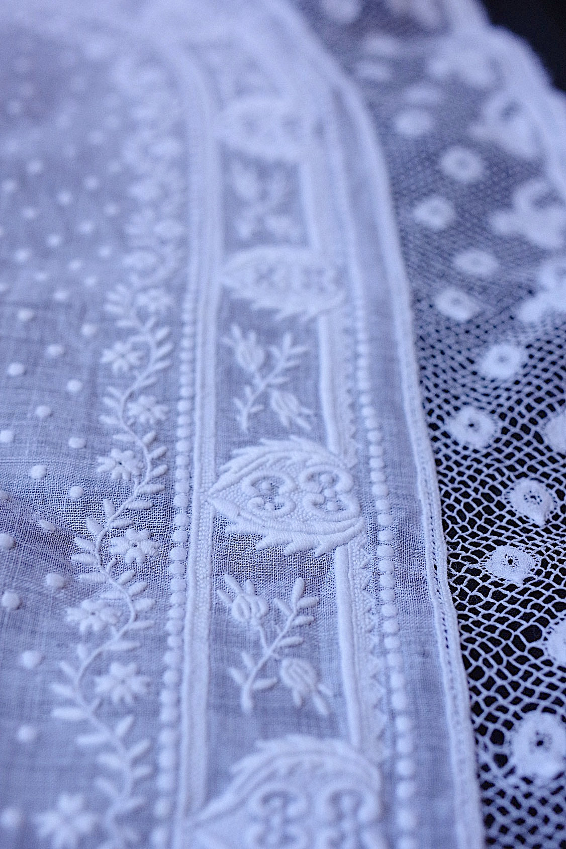 アンティークハンカチ mouchoir antique lots 2 .FR a l'epoque