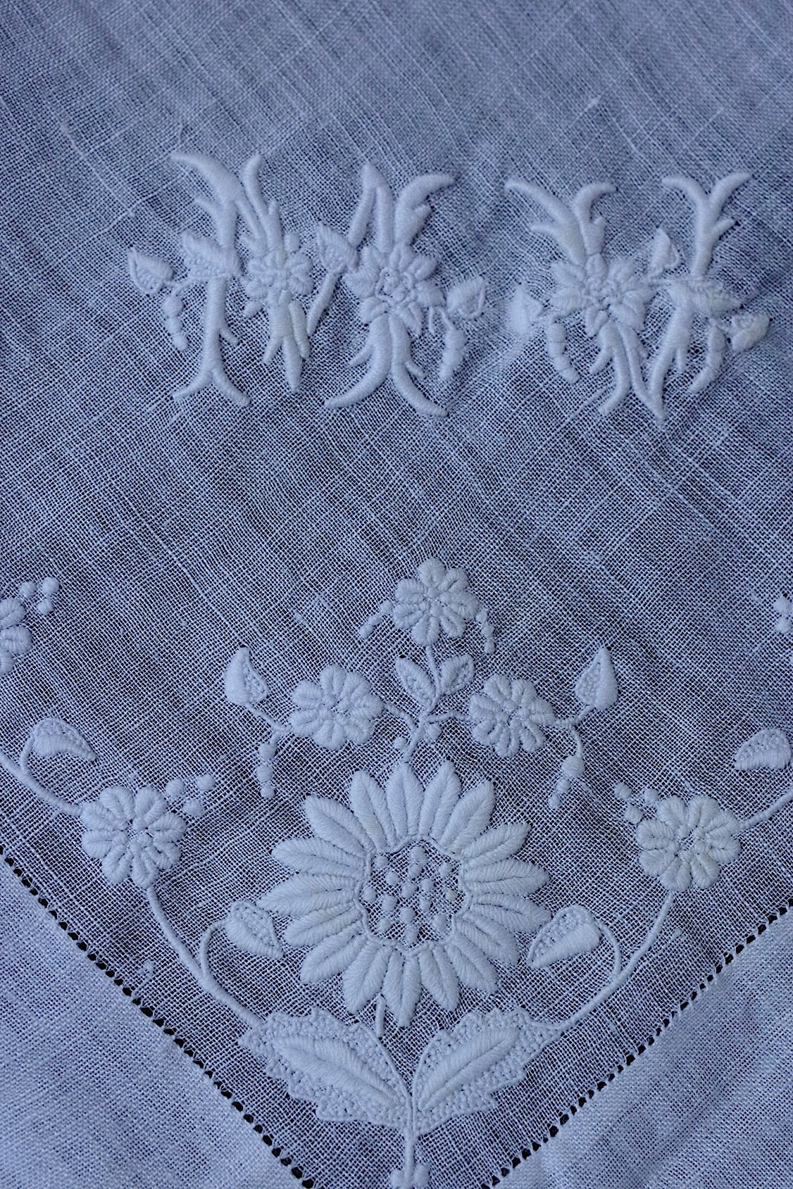 アンティークハンカチ mouchoir antique lots 3 .FR a l'epoque