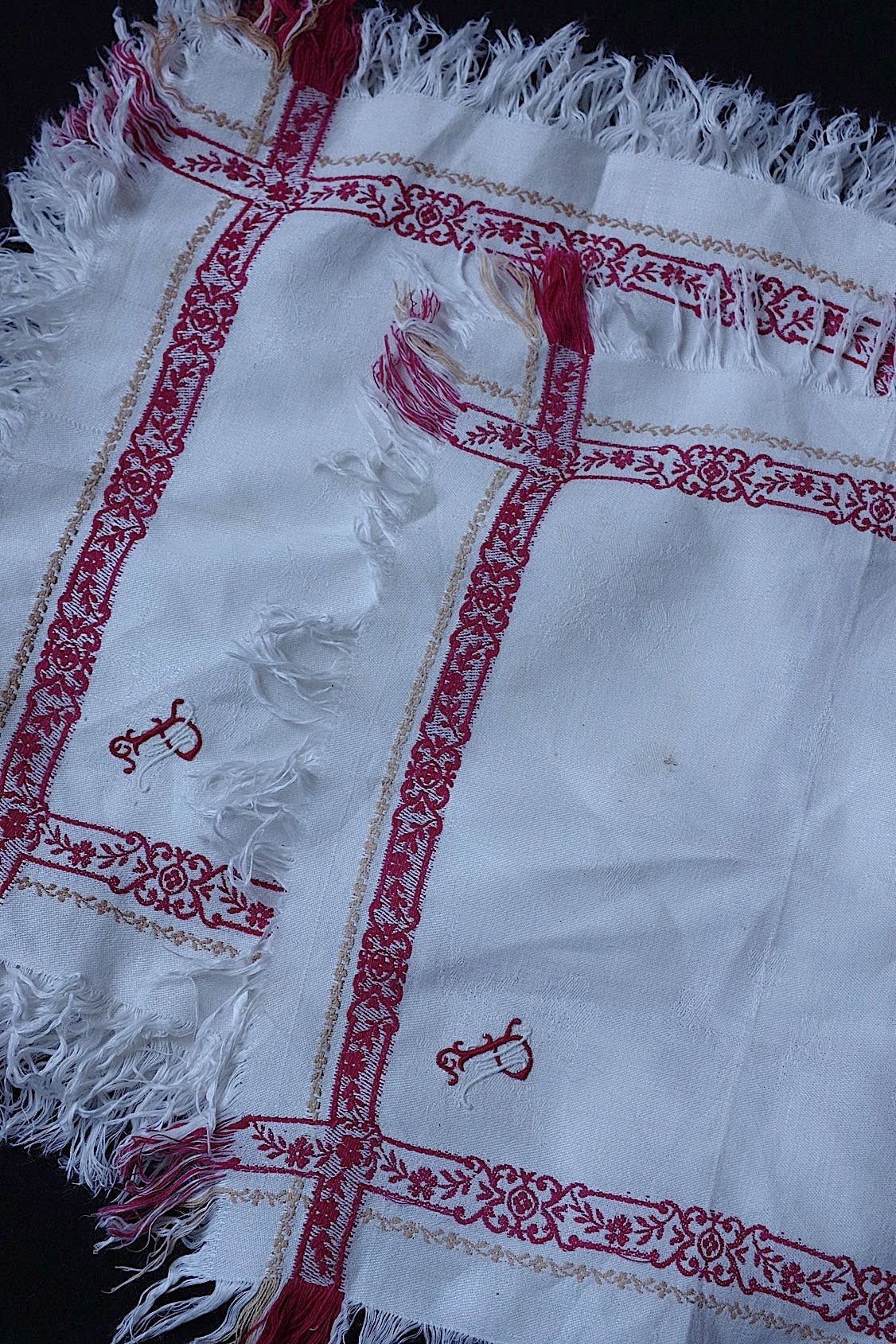 アンティークナプキン nappe antique 6枚 .FR a l'epoque