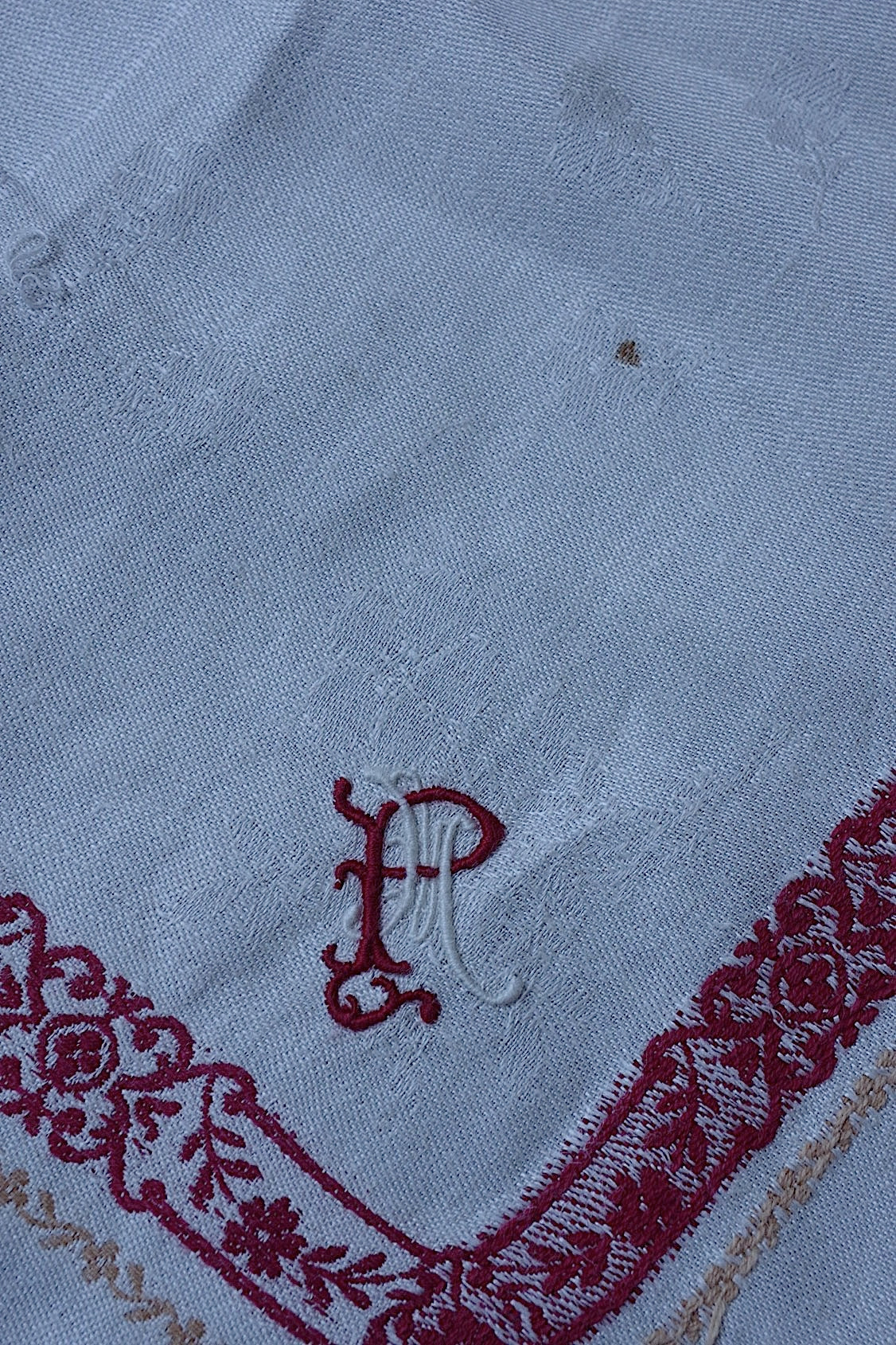 アンティークナプキン nappe antique 6枚 .FR a l'epoque