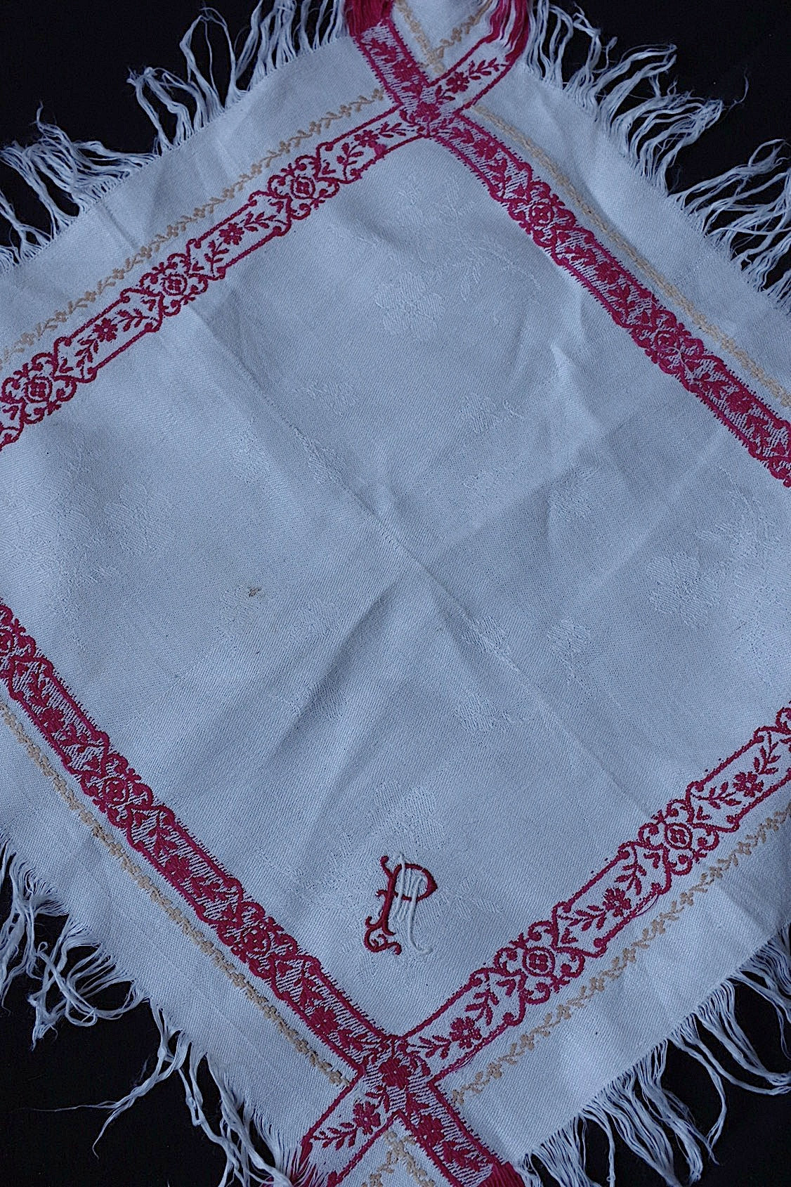 アンティークナプキン nappe antique 6枚 .FR a l'epoque