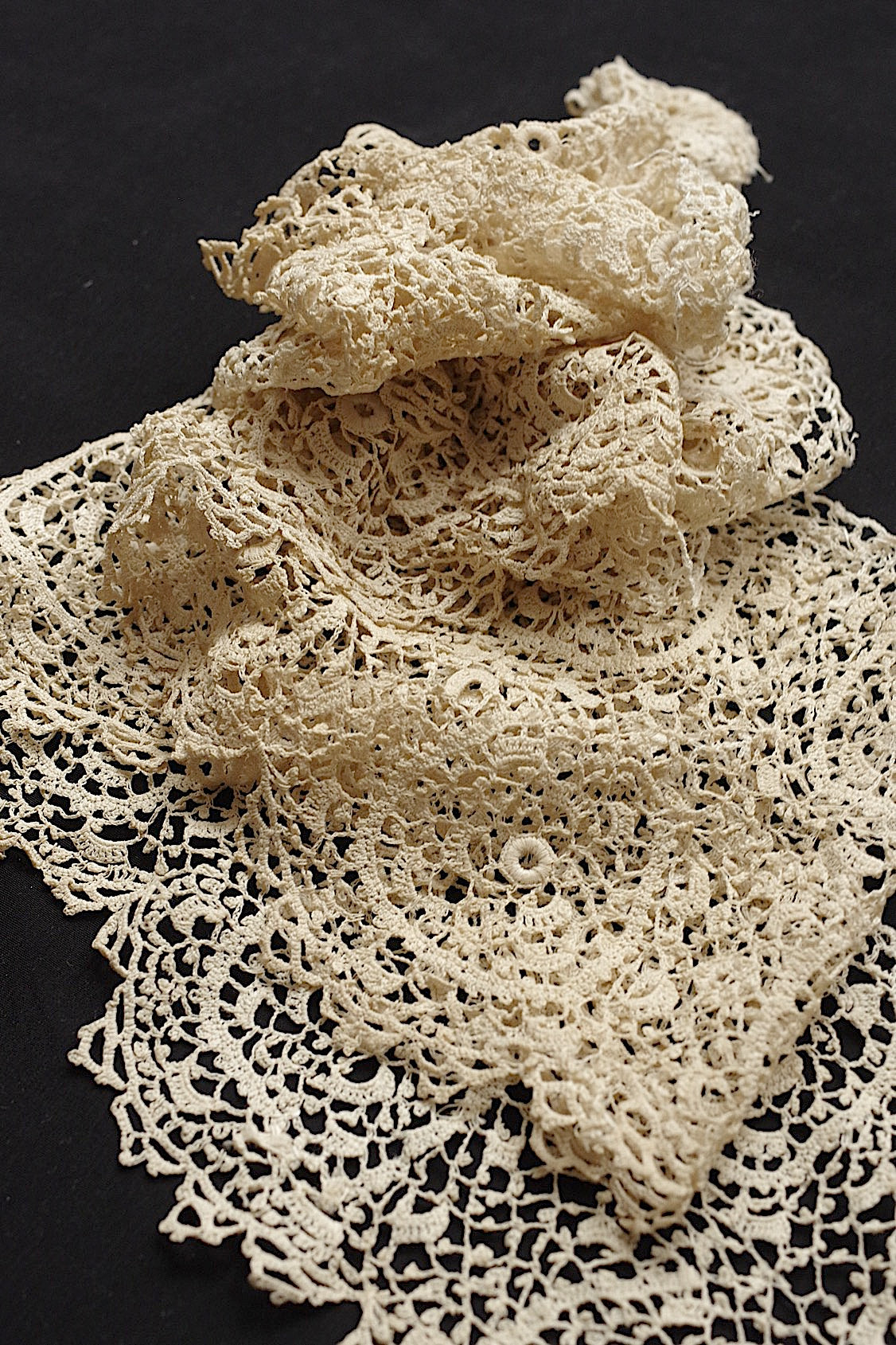 アンティークレース dentelle antique クロシェレース 素材用 .FR a l'epoque