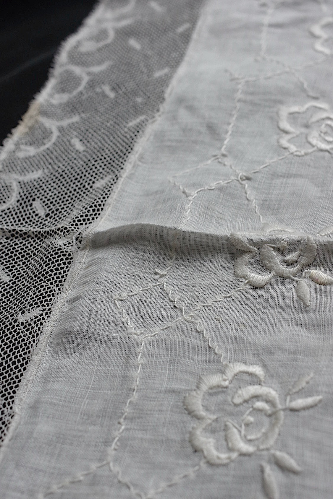 アンティークレース dentelle antique カットワークレース 刺繍 素材用 .FR a l'epoque