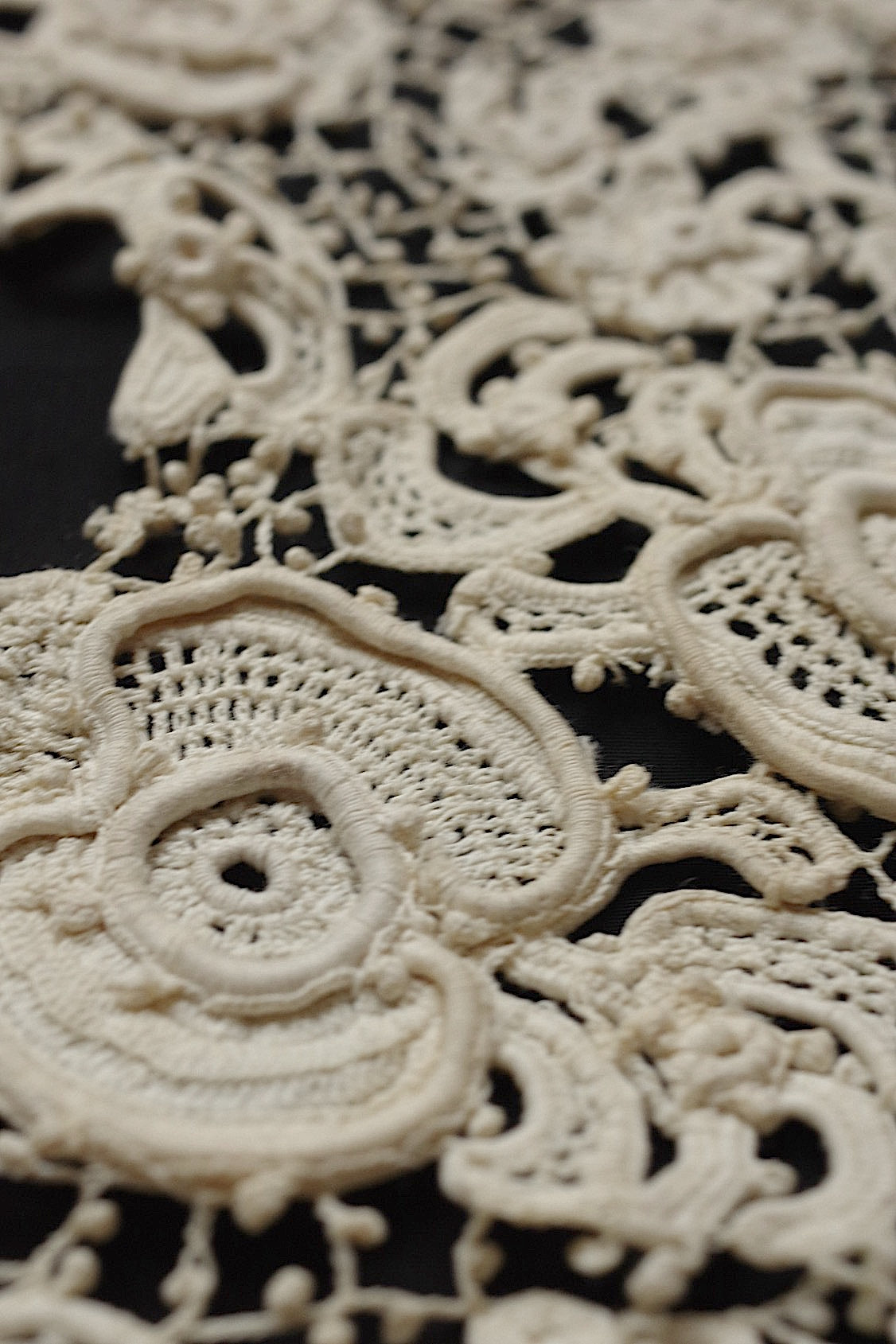 アンティークレース dentelle antique クロシェモチーフ 素材用 .FR a l'epoque