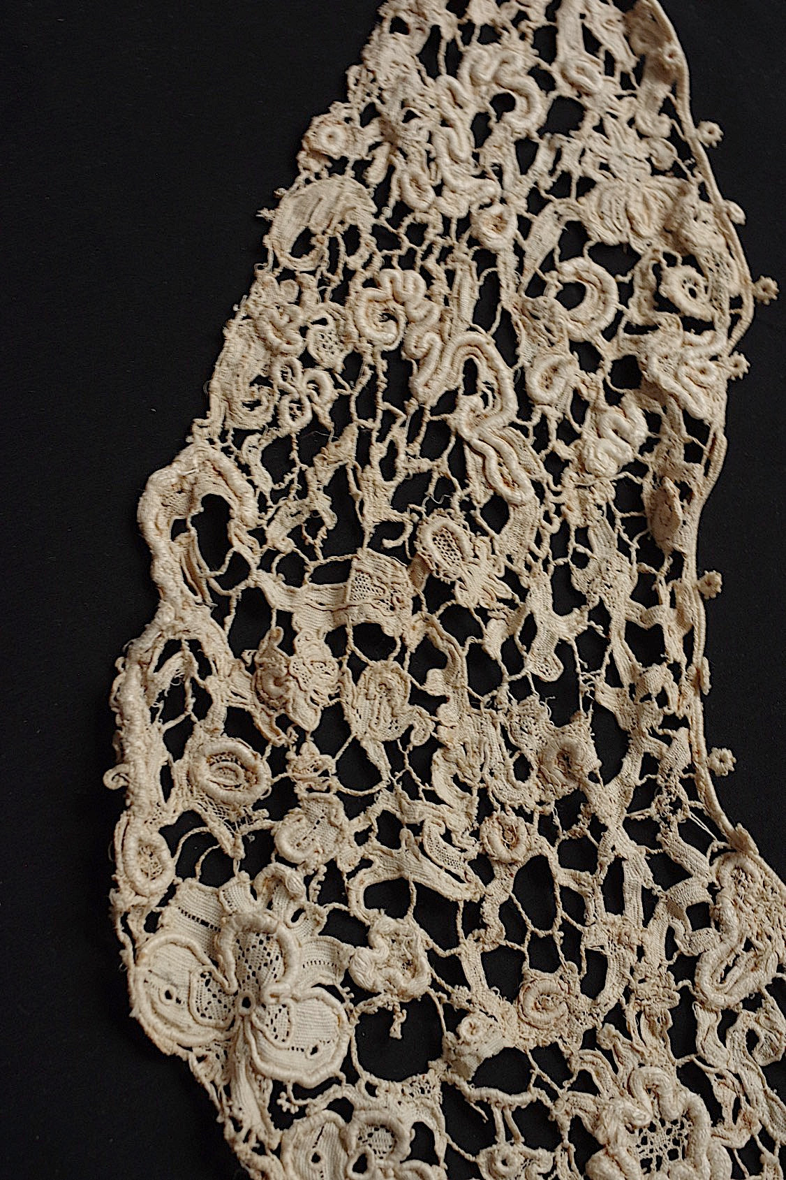 アンティークレース dentelle antique クロシェモチーフ 素材用 .FR a l'epoque