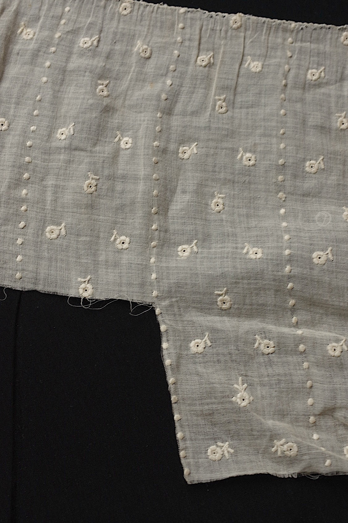 アンティークレース dentelle antique 刺繍生地はぎれ 素材用 .FR a l'epoque