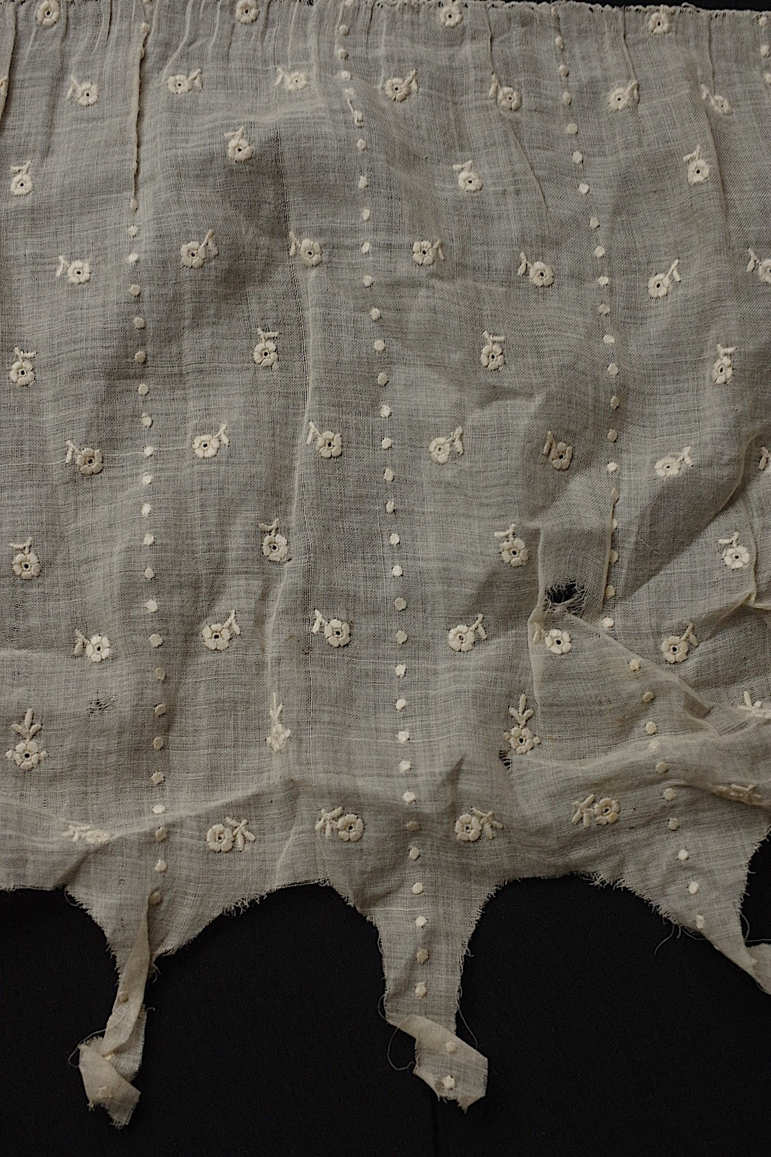 アンティークレース dentelle antique 刺繍生地はぎれ 素材用 .FR a l'epoque