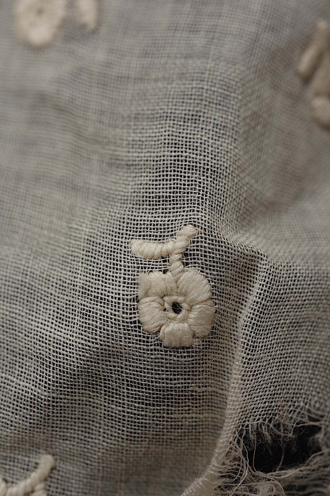 アンティークレース dentelle antique 刺繍生地はぎれ 素材用 .FR a l'epoque