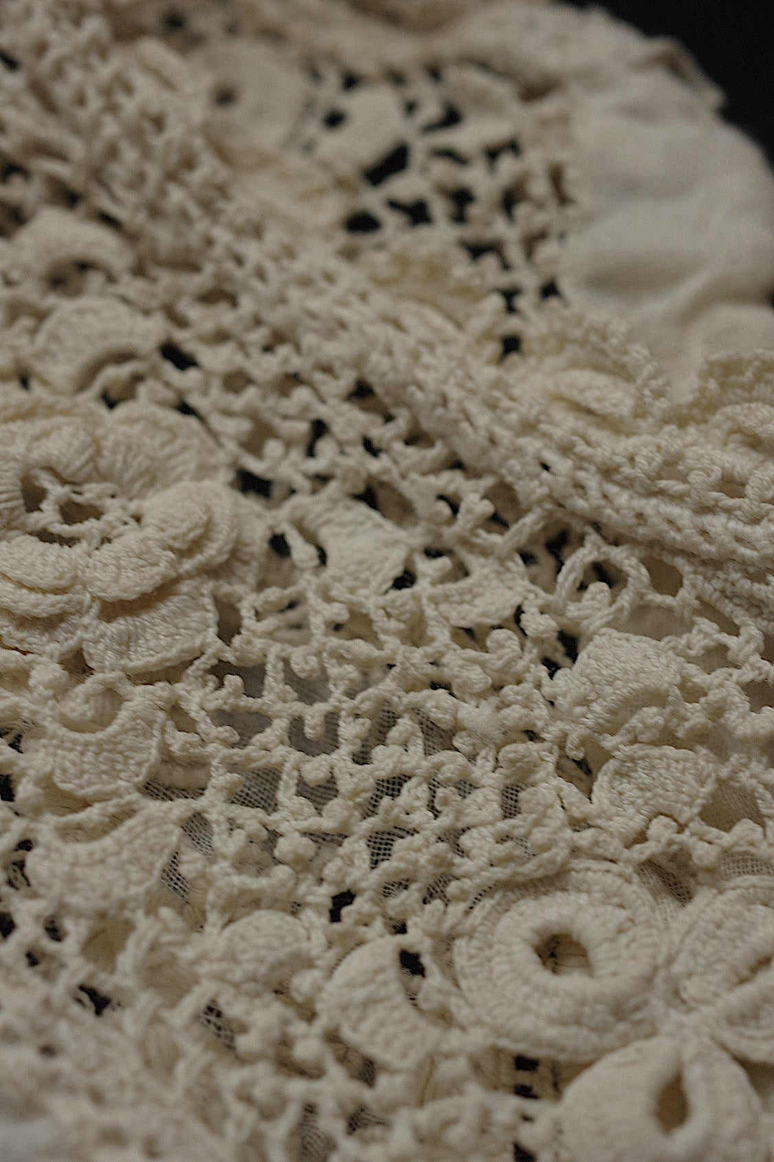 アンティークレース dentelle antique 刺繍生地 クロシェレース 素材用 .FR a l'epoque