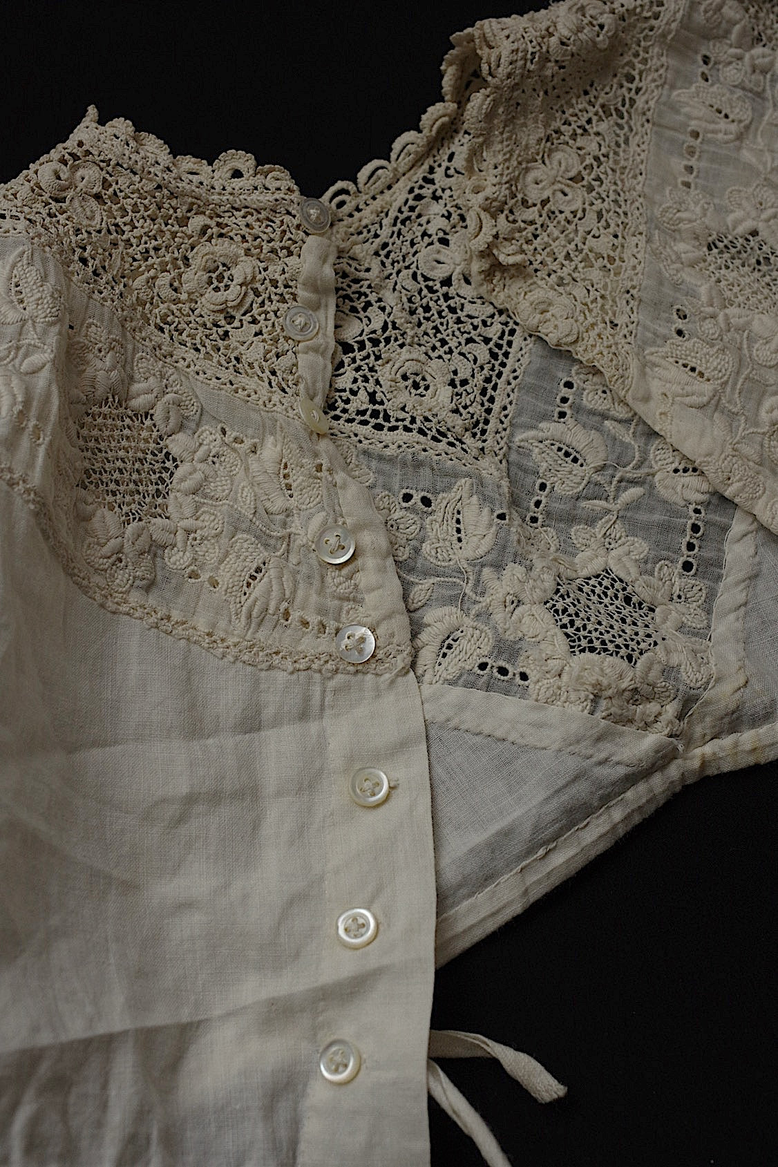 アンティークレース dentelle antique 刺繍生地 クロシェレース 素材用 .FR a l'epoque