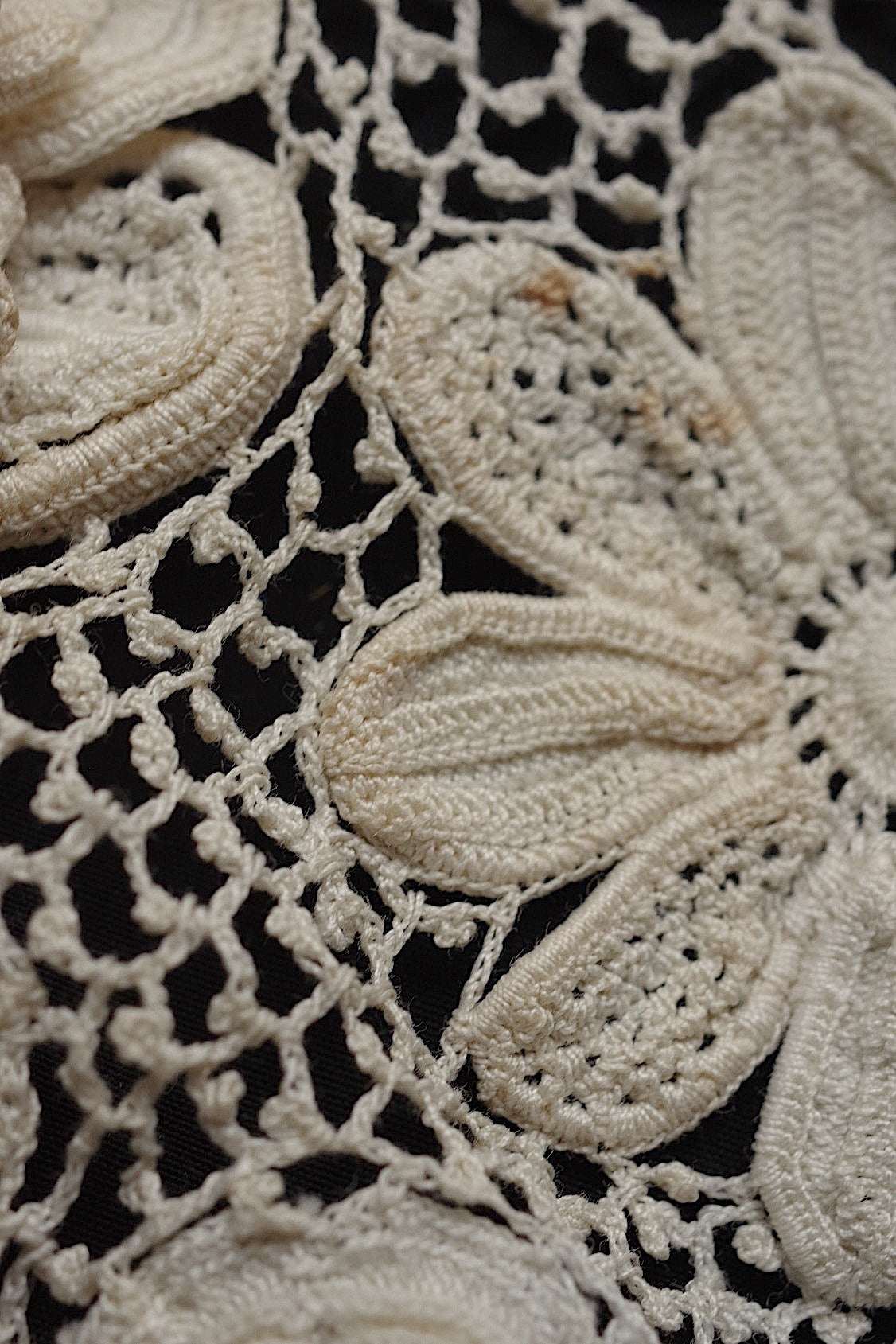 アンティークレース dentelle antique 刺繍生地 クロシェレース 素材用 .FR a l'epoque