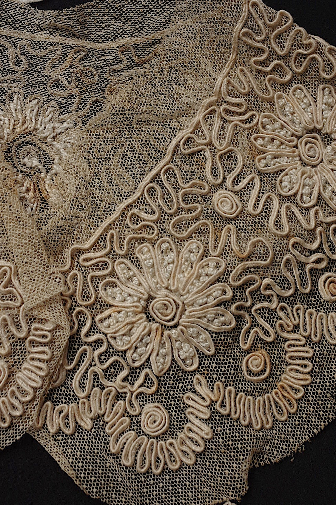 アンティークレース dentelle antique 襟など 5種 素材用 .FR a l'epoque