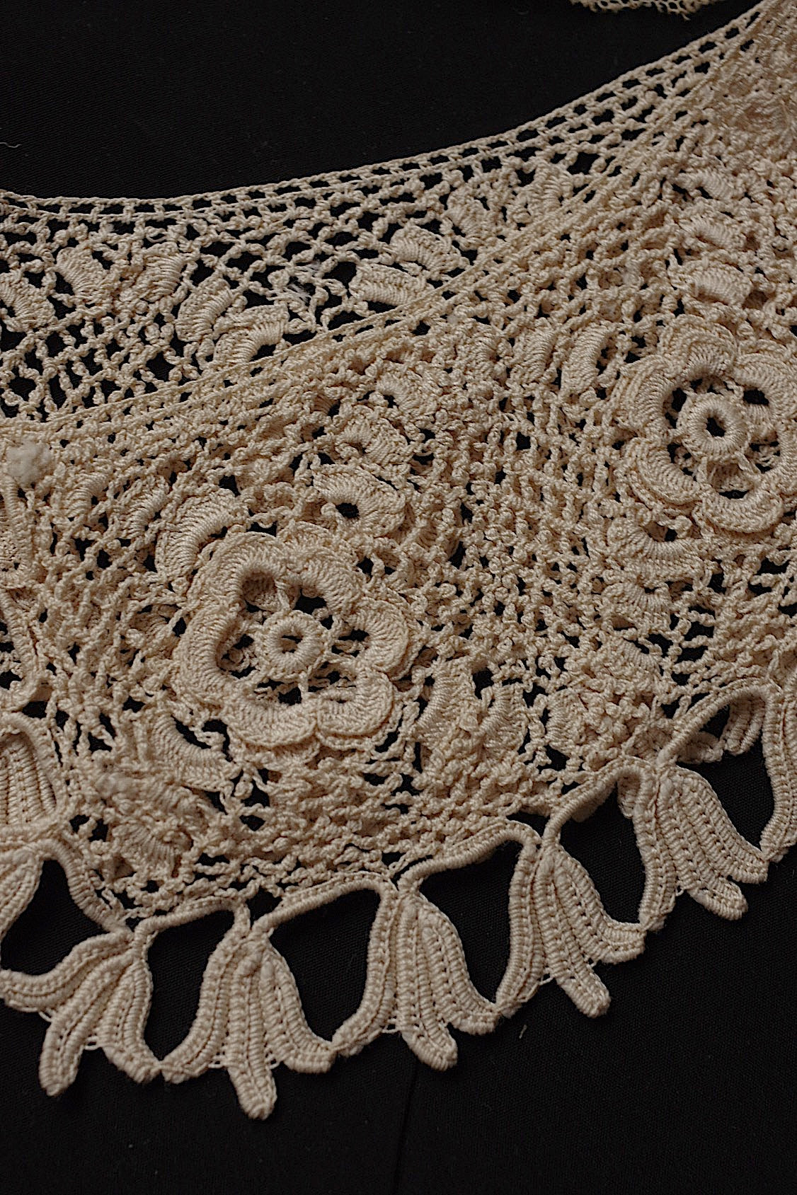 アンティークレース dentelle antique 襟など 5種 素材用 .FR a l'epoque
