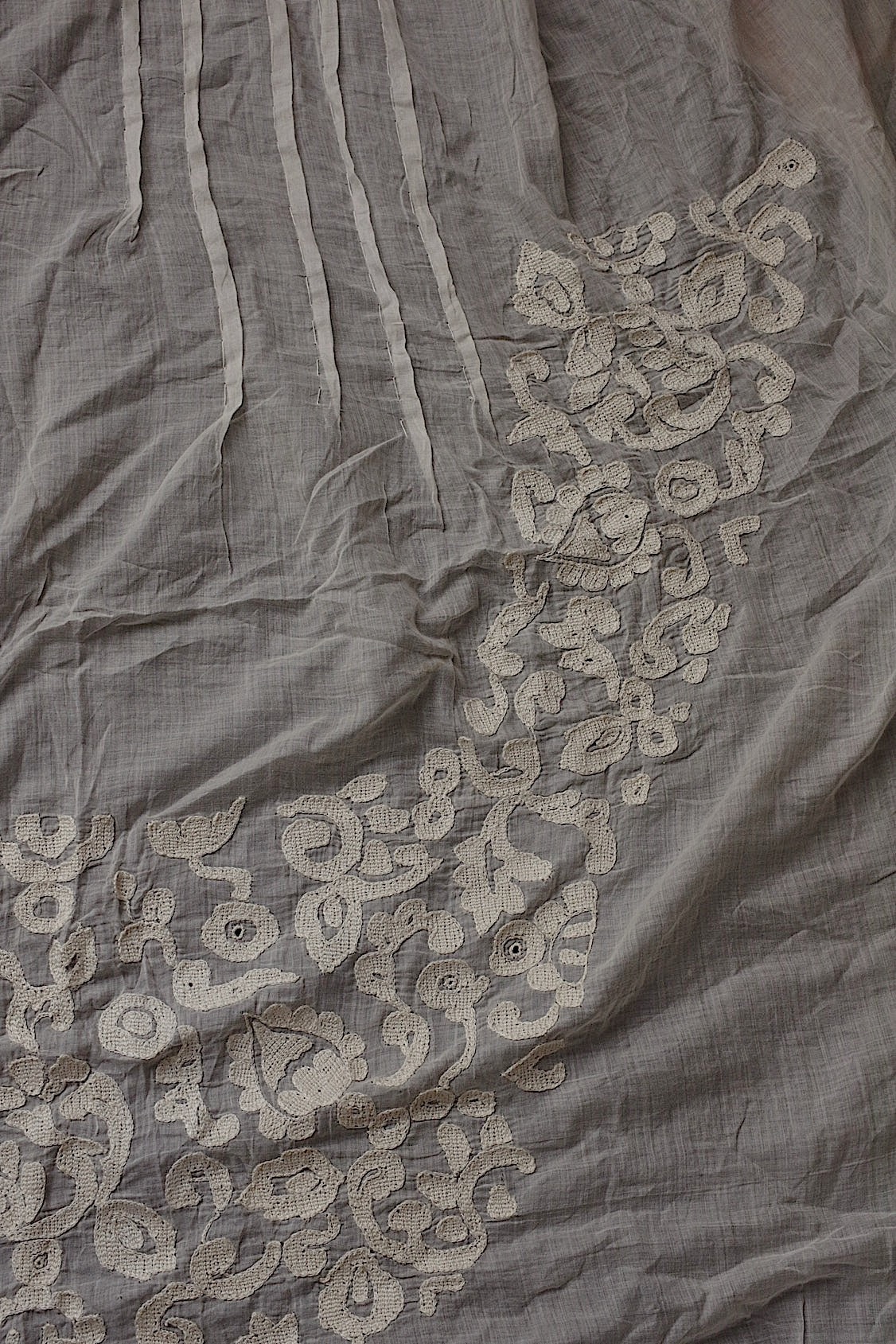 アンティークレース dentelle antique 刺繍生地 ハギレ .FR a l'epoque