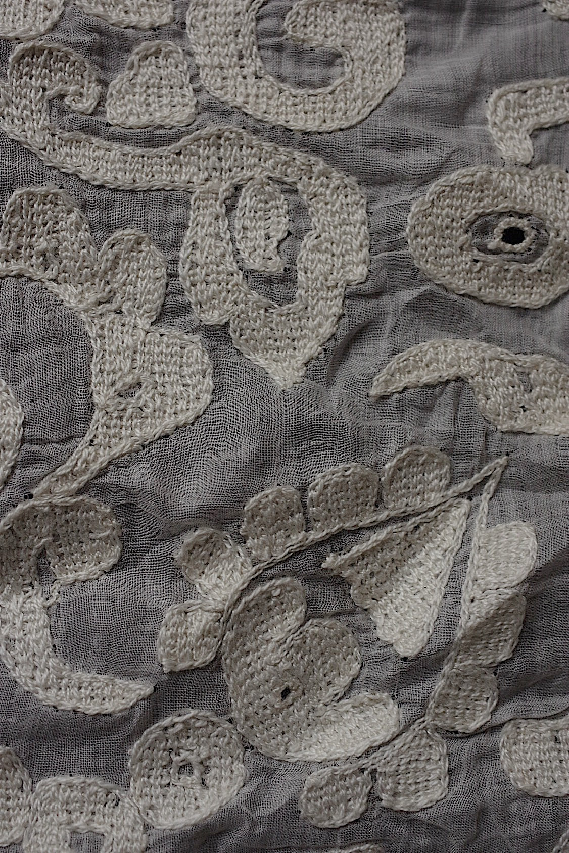 アンティークレース dentelle antique 刺繍生地 ハギレ .FR a l'epoque