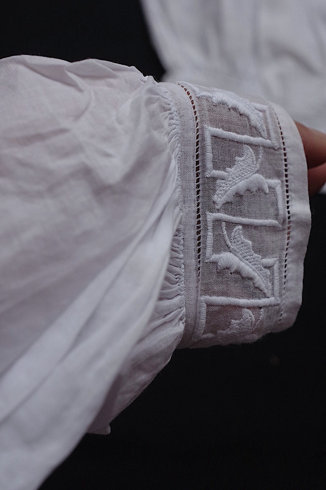 アンティークレース dentelle antique 袖 2つ .FR a l'epoque