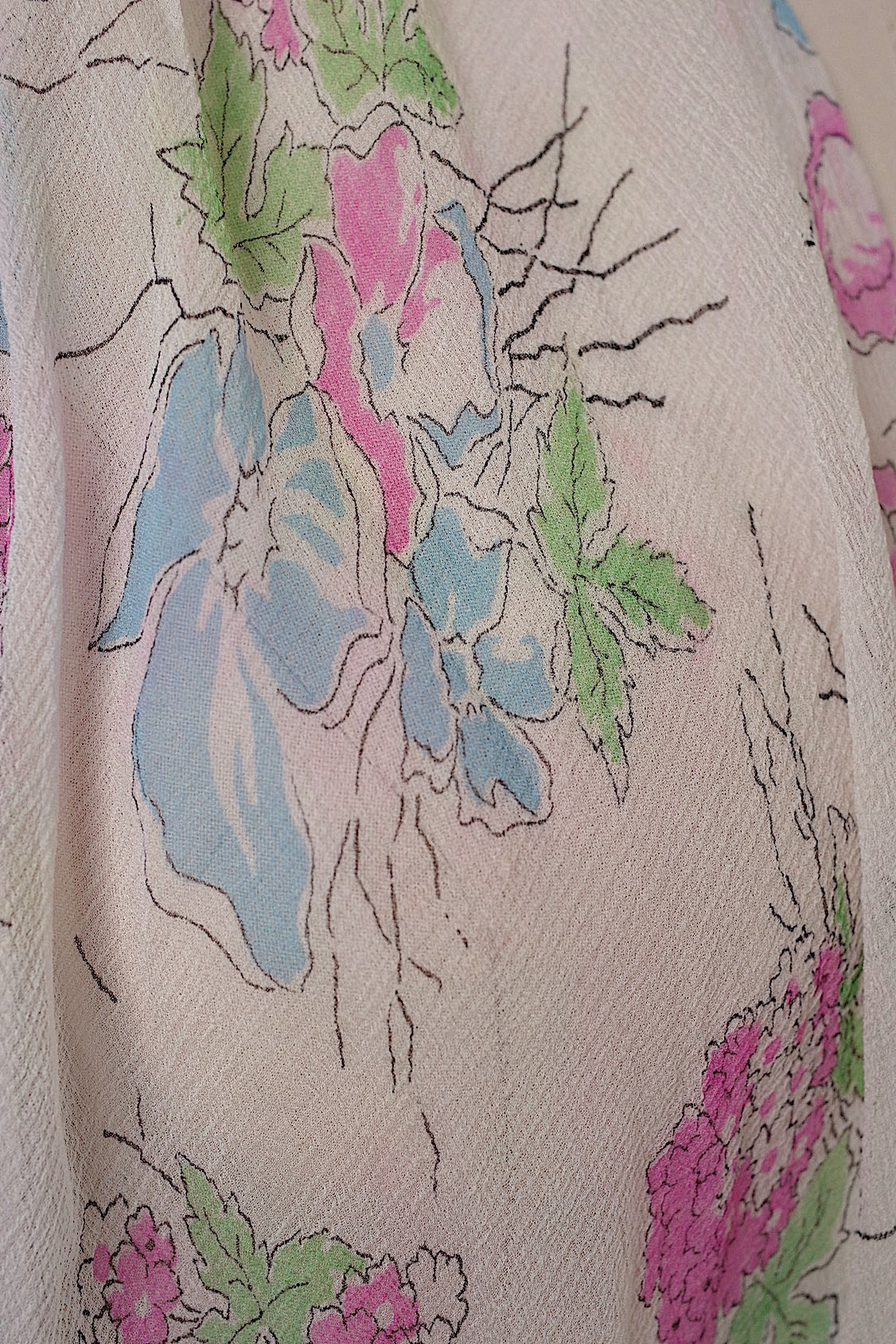 アンティークワンピース vêtement  antique シフォン花柄 .FR a l'epoque