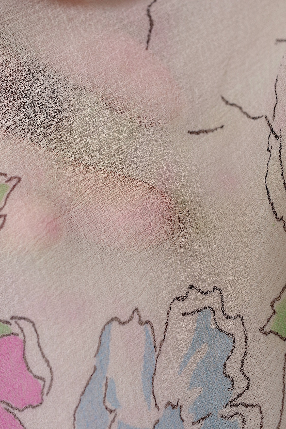 アンティークワンピース vêtement  antique シフォン花柄 .FR a l'epoque