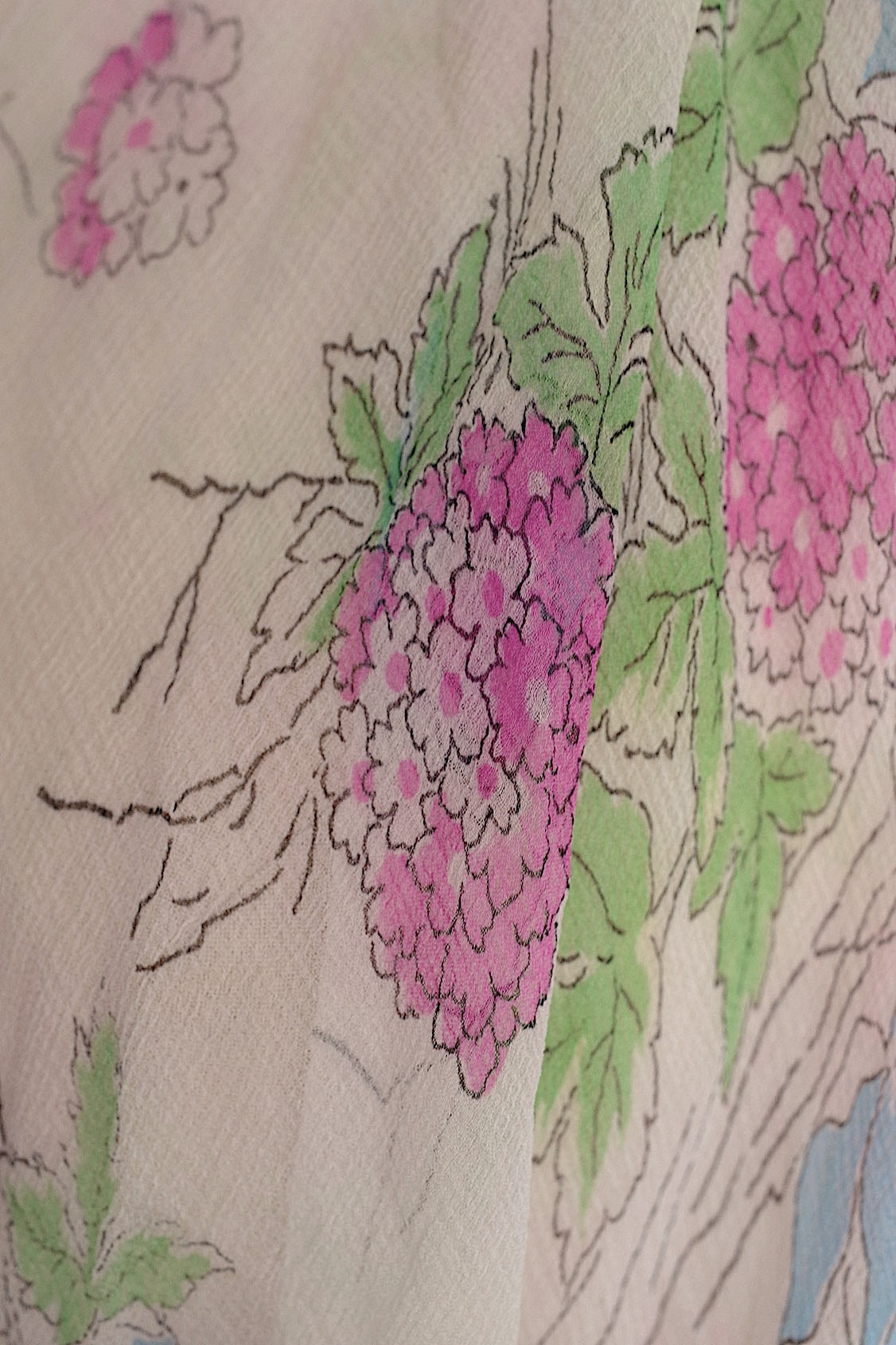 アンティークワンピース vêtement  antique シフォン花柄 .FR a l'epoque