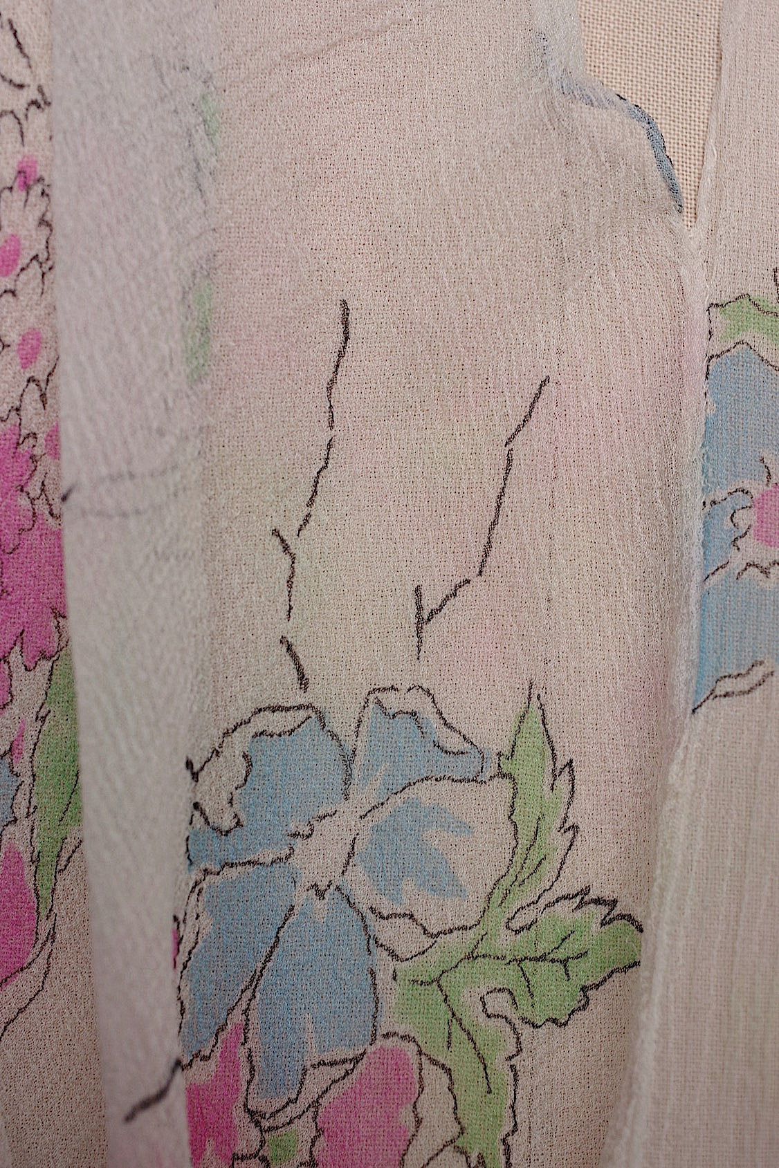 アンティークワンピース vêtement  antique シフォン花柄 .FR a l'epoque